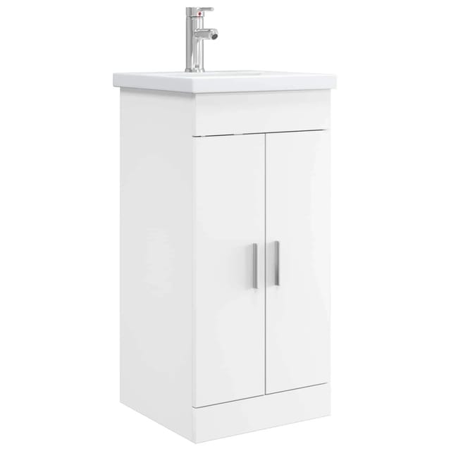 vidaXL Badezimmerschrank mit Waschbecken Weiß 42 x 40 x 84,5 cm 890672