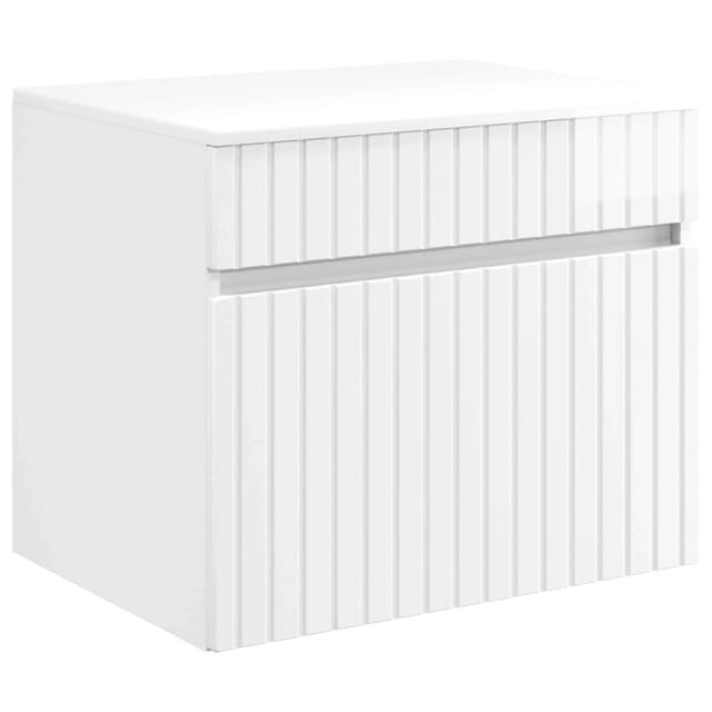 vidaXL Wandmontierter Badezimmerschrank Hochglanz Weiß 890636