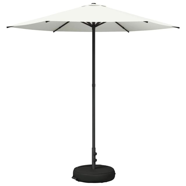 vidaXL Garten-Schirm mit Fuß 230 x 230 cm Polyester Rechtwinklig Creme 42036213