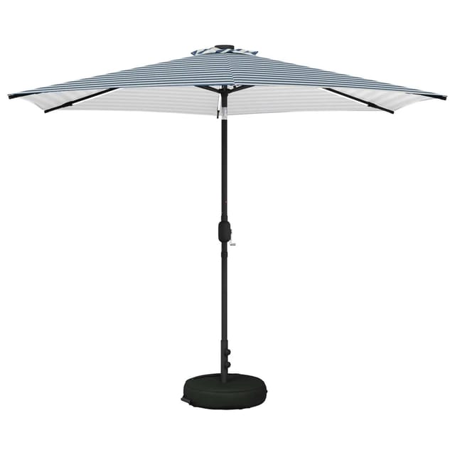 vidaXL Gartenparasol mit LED-Lichtern und Sockel 300 x 300 cm 42036275