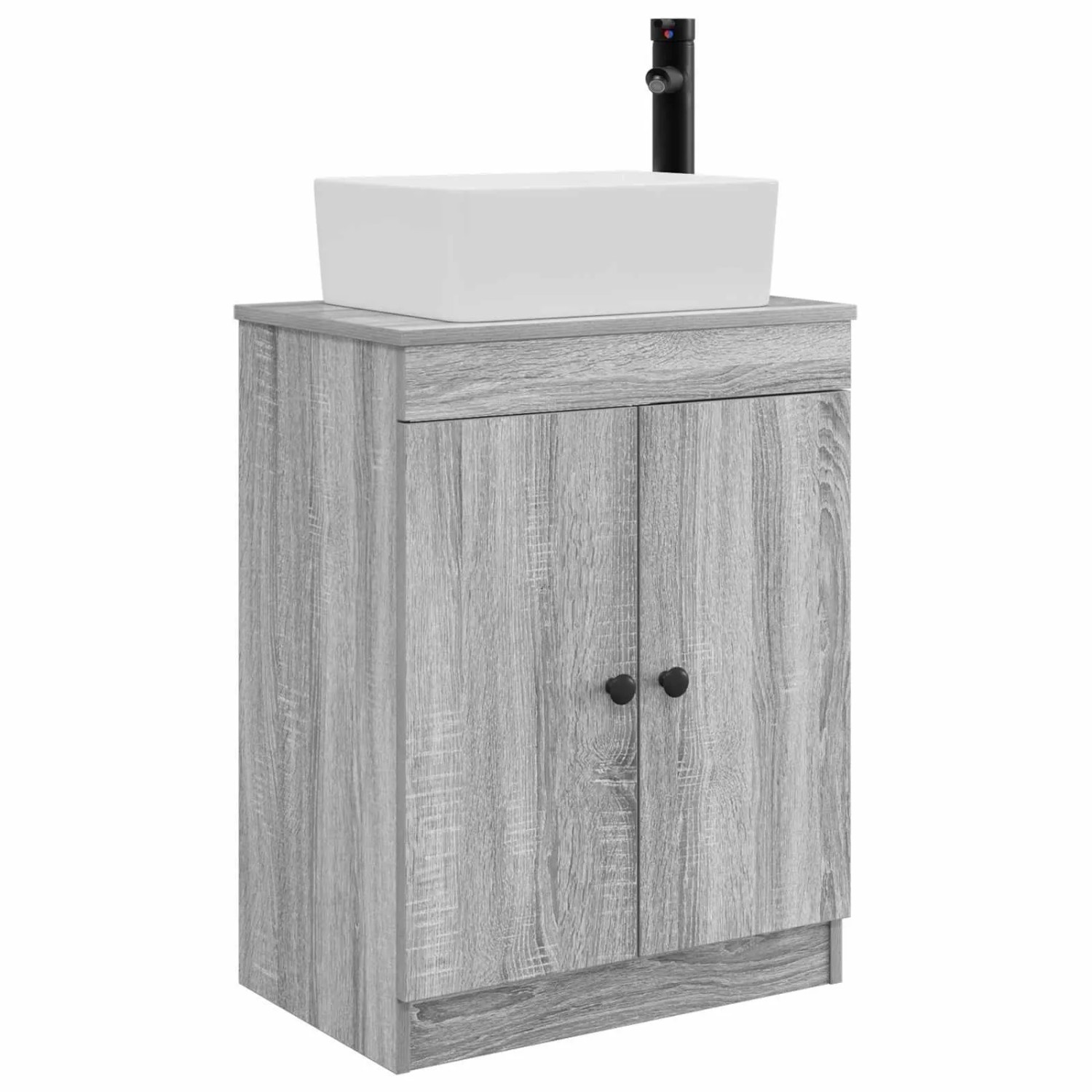 vidaXL Badezimmerschrank mit Waschbecken Sonoma-Grau 54 x 35 x 83 cm 890135
