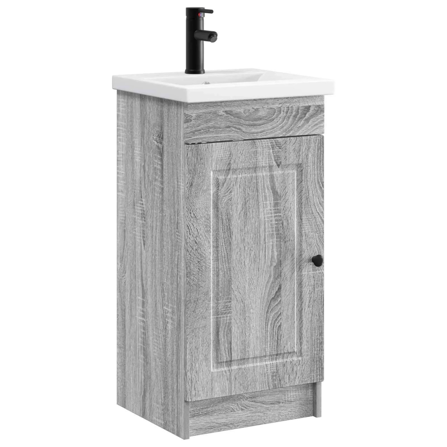 vidaXL Badezimmerschrank mit Waschbecken Sonoma-Grau 42 x 40 x 84,5 cm 890060