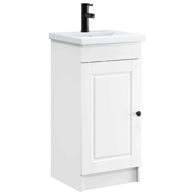 vidaXL Badezimmerschrank mit Waschbecken Weiß 42 x 40 x 84,5 cm 890054