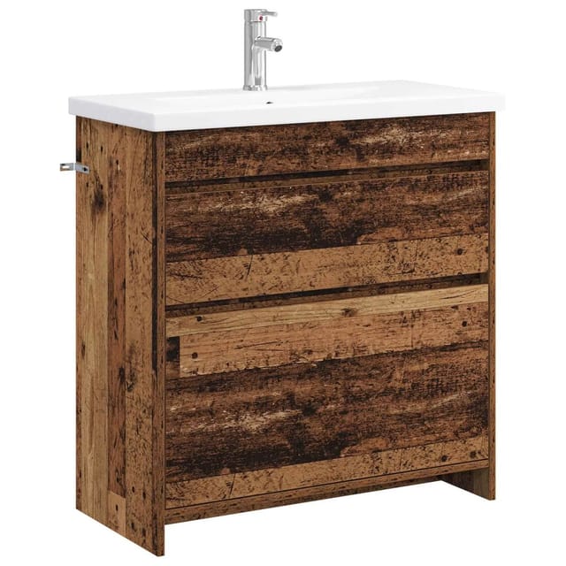 vidaXL Badezimmermöbel-Set Altholz 81 x 40 x 84,5 cm Holzwerkstoff 3404272