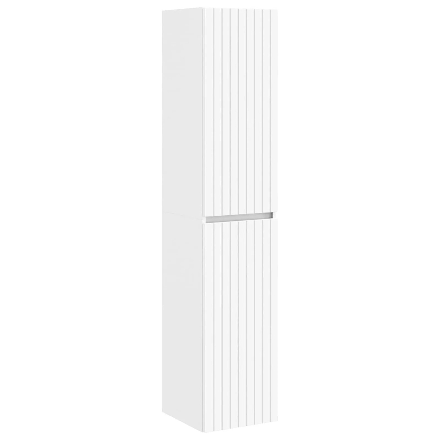 vidaXL Wandmontierter Badezimmerschrank Weiß 33 x 34,5 x 160 cm 890642