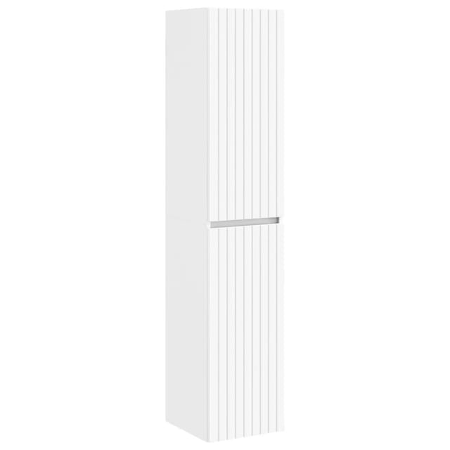 vidaXL Wandmontierter Badezimmerschrank Weiß 33 x 34,5 x 160 cm 890642