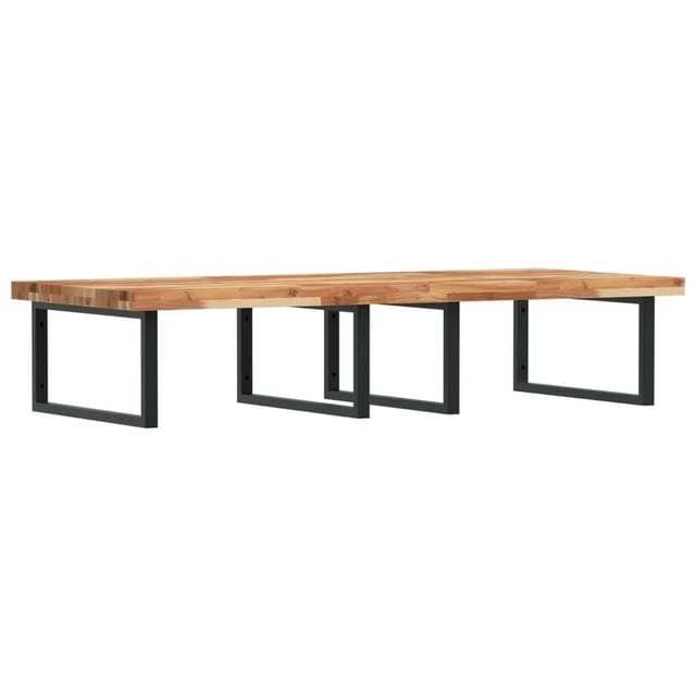vidaXL Waschbeckenregal Wandmontage Stahl und Akazienholz 3302949