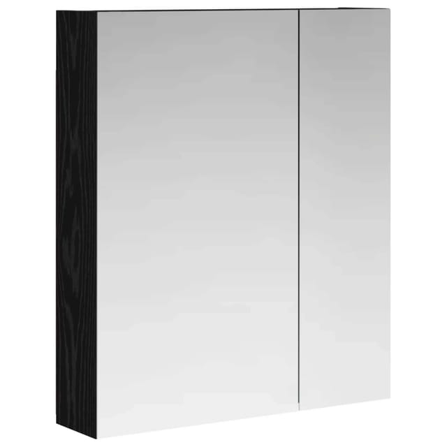 vidaXL Badezimmerspiegelschrank Schwarz Eichen-Optik 60 x 14,5 x 70 cm 889056