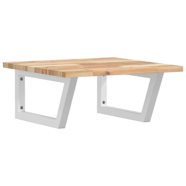 vidaXL Waschbeckenregal Wandmontage Stahl und Akazienholz 3302762