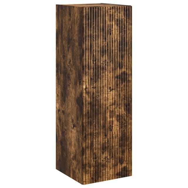 vidaXL Wandmontierter Badezimmerschrank Geräucherte Eiche 890537