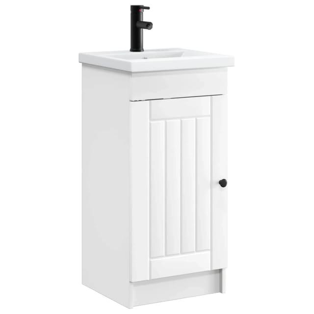 vidaXL Badezimmerschrank mit Waschbecken Weiß 42 x 40 x 84,5 cm 890024