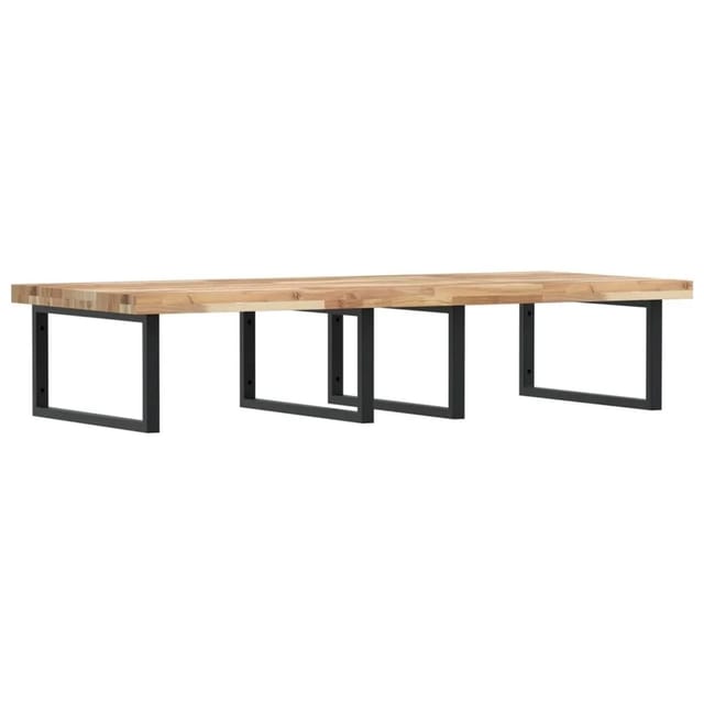 vidaXL Waschbeckenregal Wandmontage Stahl und Akazienholz 3302917