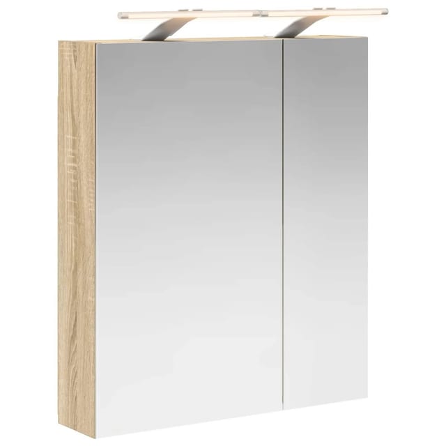 vidaXL Badezimmerspiegelschrank Sonoma-Eiche 60 x 14,5 x 70 cm 889065
