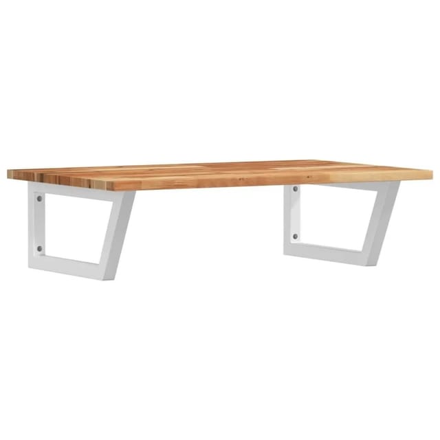 vidaXL Waschbeckenregal Wandmontage Stahl und Akazienholz 3302830