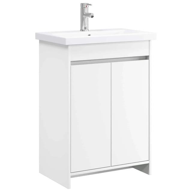 vidaXL Badezimmermöbel-Set Weiß 61 x 40 x 84,5 cm Holzwerkstoff 3404274