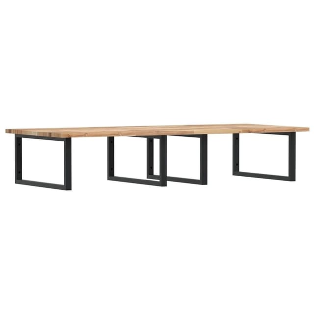 vidaXL Waschbeckenregal Wandmontage Stahl und Akazienholz 3302901