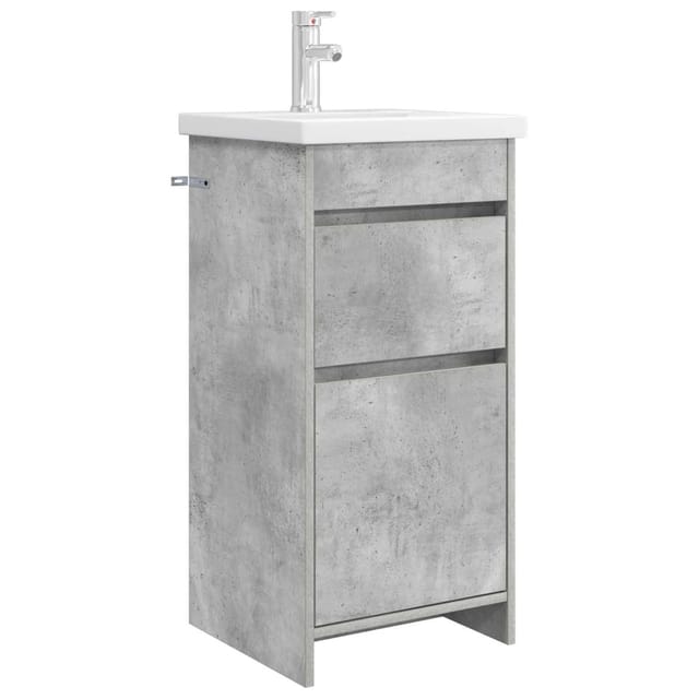 vidaXL Badezimmerschrank mit Waschbecken Betongrau 42 x 40 x 84,5 cm 890723