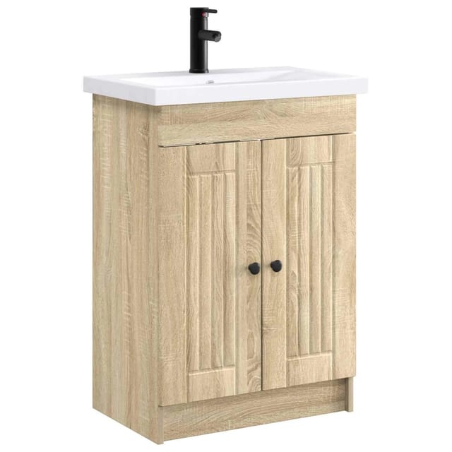 vidaXL Badezimmermöbel-Set Sonoma-Eiche 78,5 x 37,5 x 81 cm 3404196
