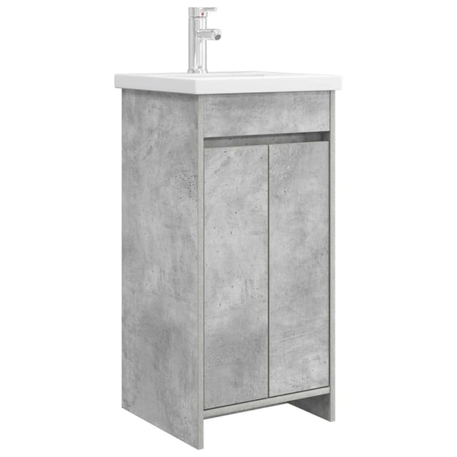 vidaXL Badezimmerschrank mit Waschbecken Betongrau 42 x 40 x 84,5 cm 890771