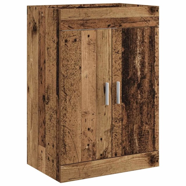 vidaXL Badunterschrank Altholz 78,5 x 37,5 x 81 cm Holzwerkstoff 890694