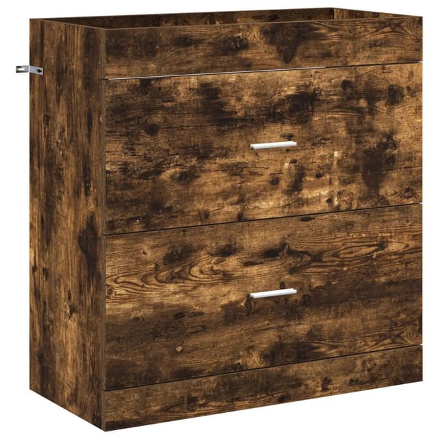 vidaXL Badunterschrank Geräucherte Eiche 78,5 x 37,5 x 81 cm 890716