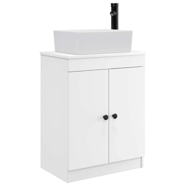 vidaXL Badezimmerschrank mit Waschbecken Weiß 54 x 35 x 83 cm 890130