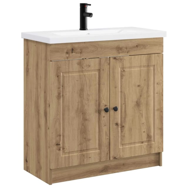 vidaXL Badezimmermöbel-Set Artisan-Eiche 56 x 37,5 x 81 cm 3404133