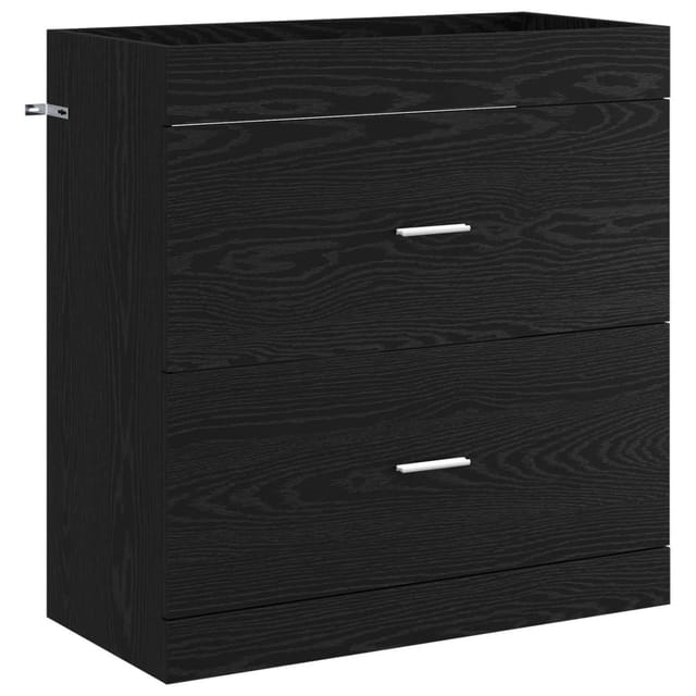 vidaXL Badunterschrank Schwarze Eiche 78,5 x 37,5 x 81 cm 890713