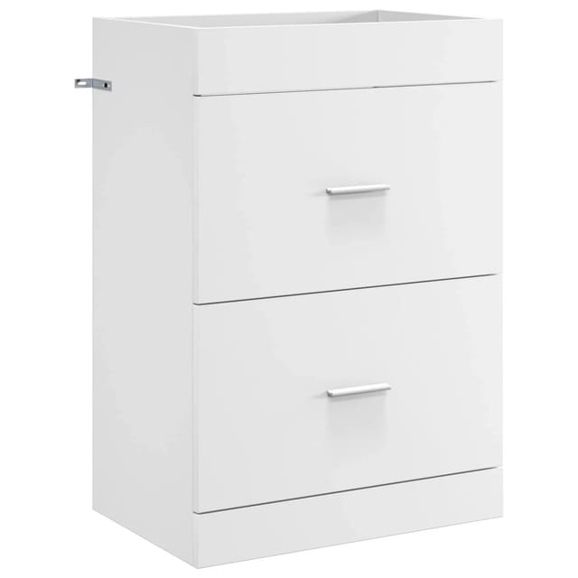 vidaXL Badunterschrank Weiß 56 x 37,5 x 81 cm Holzwerkstoff 890704