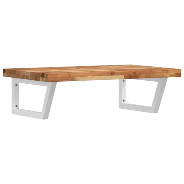 vidaXL Waschbeckenregal Wandmontage Stahl und Akazienholz 3302850