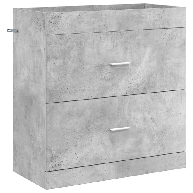 vidaXL Badunterschrank Betongrau 78,5 x 37,5 x 81 cm Holzwerkstoff 890715