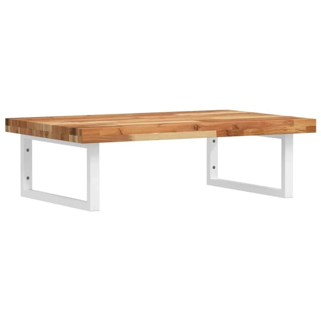 vidaXL Waschbeckenregal Wandmontage Stahl und Akazienholz 3302856