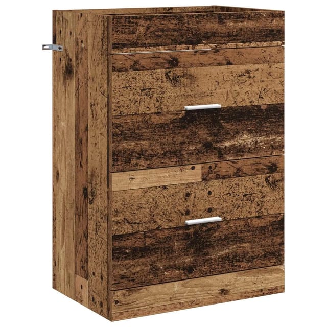 vidaXL Badunterschrank Altholz 56 x 37,5 x 81 cm Holzwerkstoff 890710