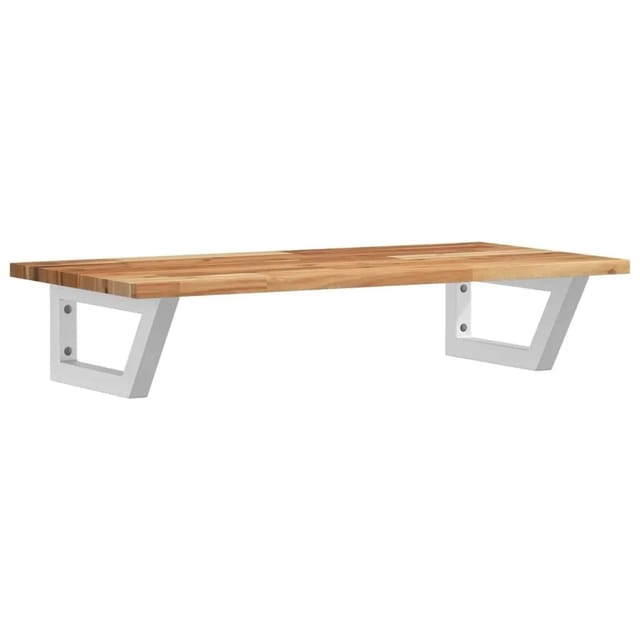 vidaXL Waschbeckenregal Wandmontage Stahl und Akazienholz 3302719