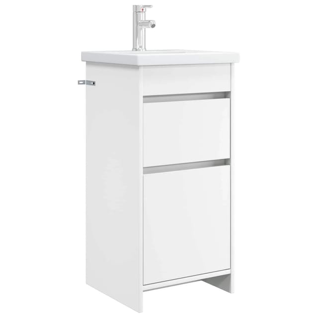 vidaXL Badezimmerschrank mit Waschbecken Weiß 42 x 40 x 84,5 cm 890720