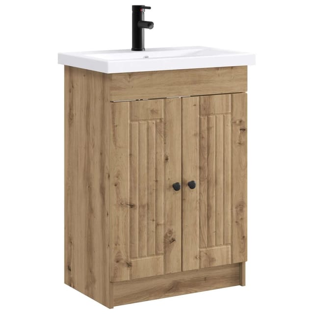 vidaXL Badezimmermöbel-Set Artisan-Eiche 78,5 x 37,5 x 81 cm 3404203