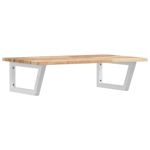 vidaXL Waschbeckenregal Wandmontage Stahl und Akazienholz 3302778
