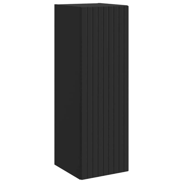 vidaXL Wandmontierter Badezimmerschrank Schwarz 33 x 34,5 x 100 cm 890653