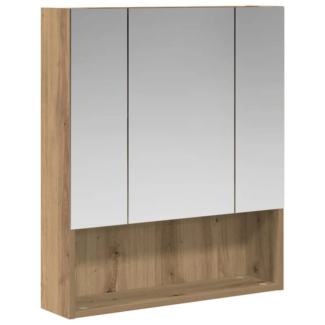 vidaXL Badezimmerspiegelschrank Kunsthandwerk Eiche 60 x 14,5 x 70 cm 889190