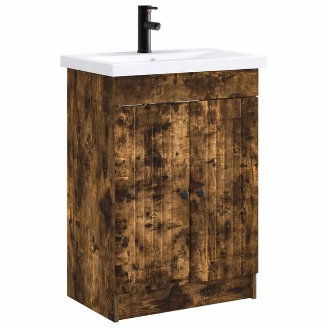 vidaXL Badezimmermöbel-Set Geräucherte Eiche 78,5 x 37,5 x 81 cm 3404199