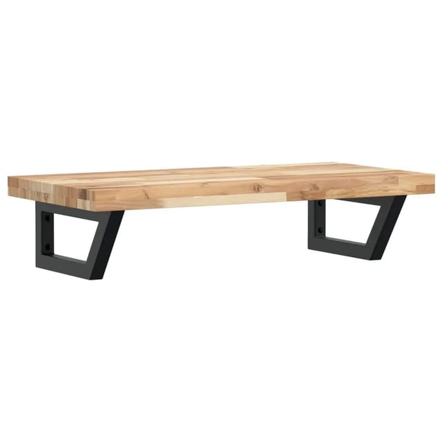 vidaXL Waschbeckenregal Wandmontage Stahl und Akazienholz 3302695