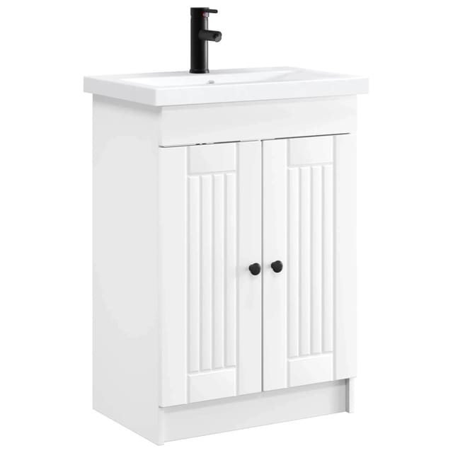 vidaXL Badezimmermöbel-Set Weiß 78,5 x 37,5 x 81 cm Holzwerkstoff 3404194
