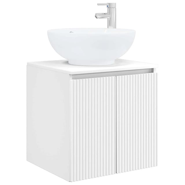 vidaXL Wandmontierte Waschtisch Weiß 49,5 x 44,5 x 65 cm Holzwerkstoff 890442