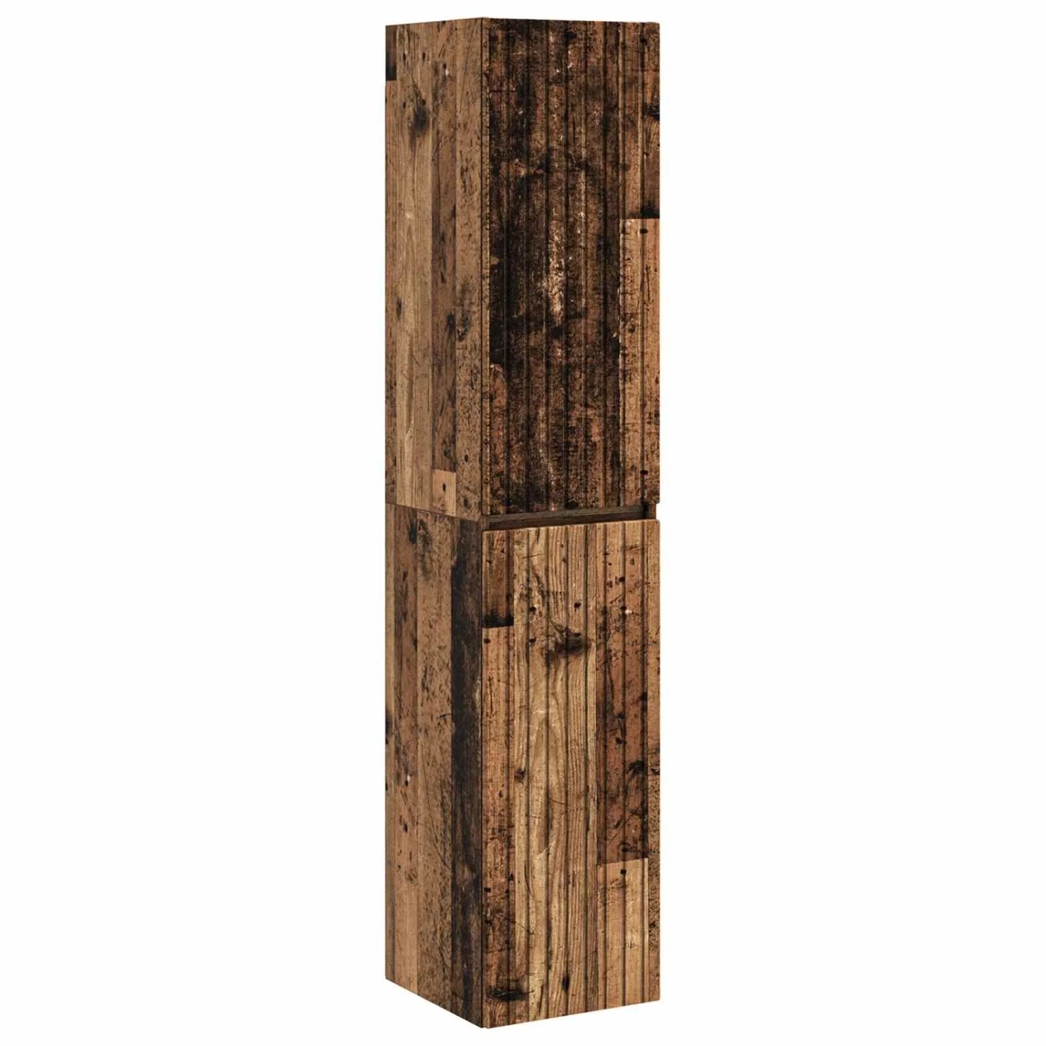 vidaXL Wandmontierter Badezimmerschrank Altholz 33 x 34,5 x 160 cm 890650