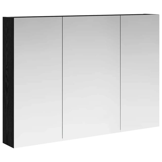 vidaXL Badezimmerspiegelschrank Schwarz Eichen-Optik 889120