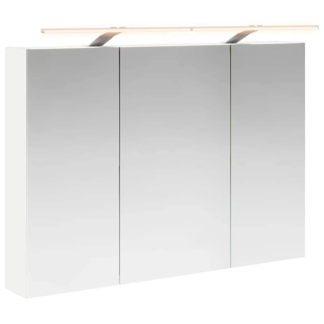 vidaXL Badezimmerspiegelschrank Weiß 100 x 14,5 x 70 cm Holzwerkstoff 889127
