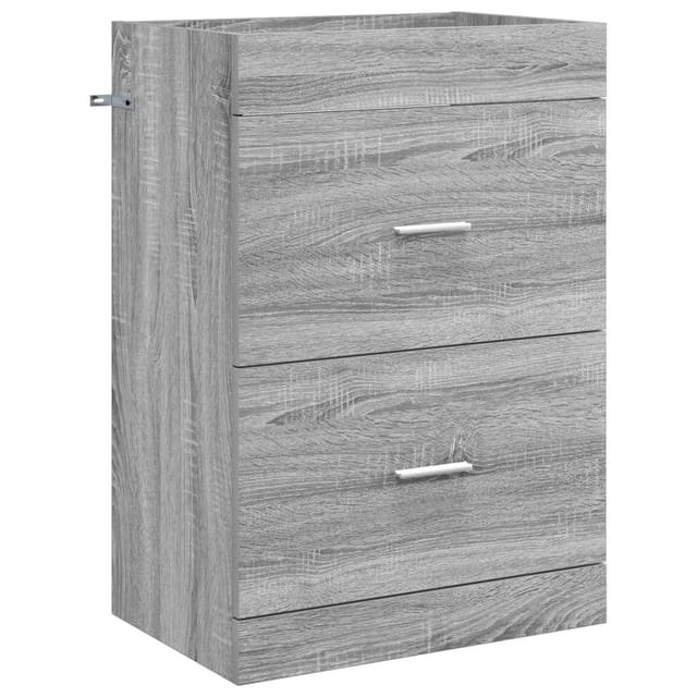 vidaXL Badunterschrank Grau Sonoma 56 x 37,5 x 81 cm Holzwerkstoff 890709