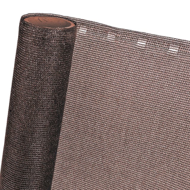Haga - zaunblende 85 % in 1,5m Breite (Meterware) Sichtblende Schattiernetz in braun