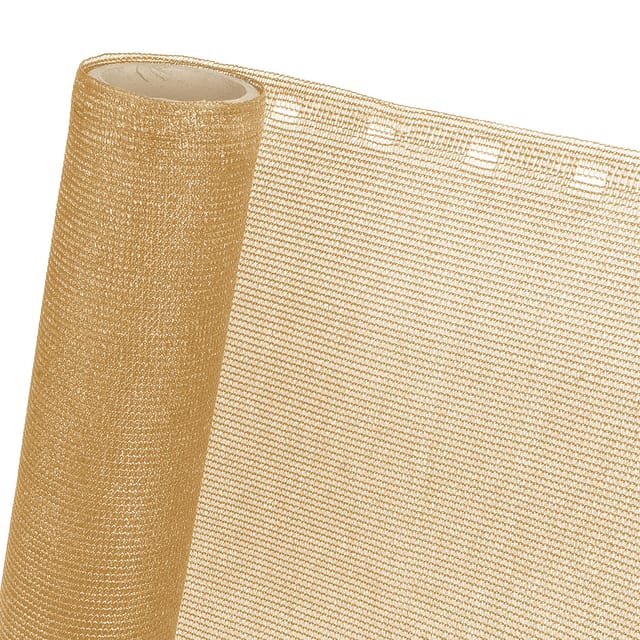 Haga - zaunblende 85 % in 1,5m Breite (Meterware) Sichtblende Schattiernetz in beige