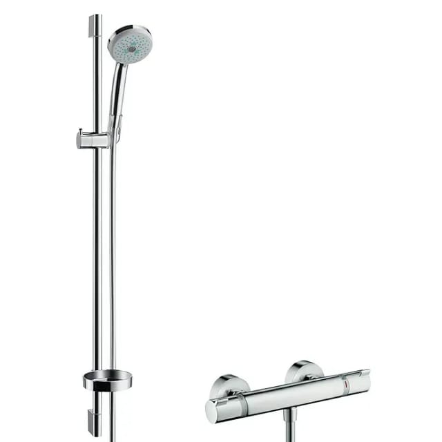 Croma 100 Brausesystem Aufputz Multi mit Ecostat - Hansgrohe